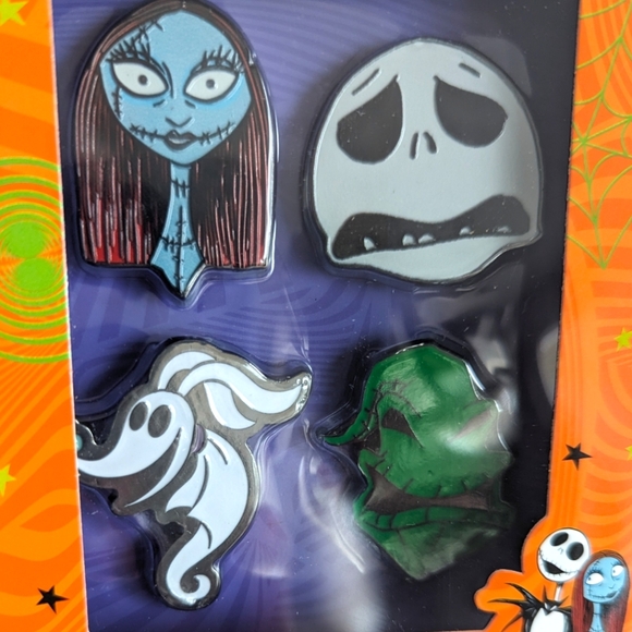 Disney The Nightmare Before Christmas Metal Pin Set NEW Jack Sally Oogie Boogie - Picture 2 of 5